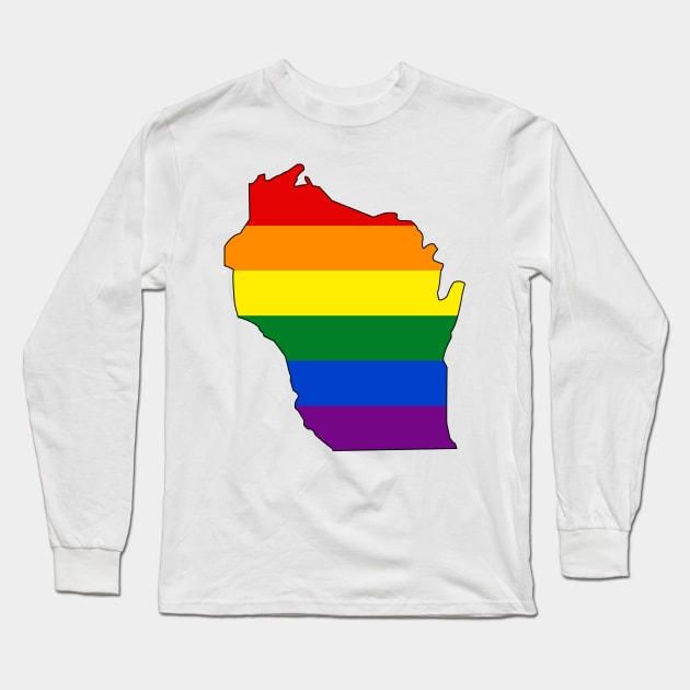 Wisconsin Pride! Long Sleeve T-Shirt by somekindofguru